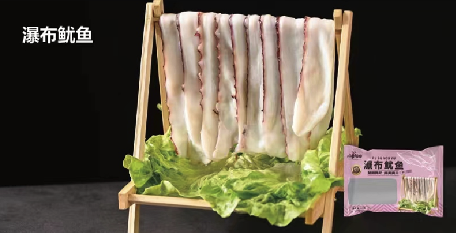 瀑布鱿鱼squid long slices